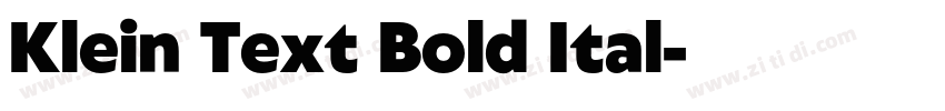 Klein Text Bold Ital字体转换 Klein Text Bold Ital字体转换